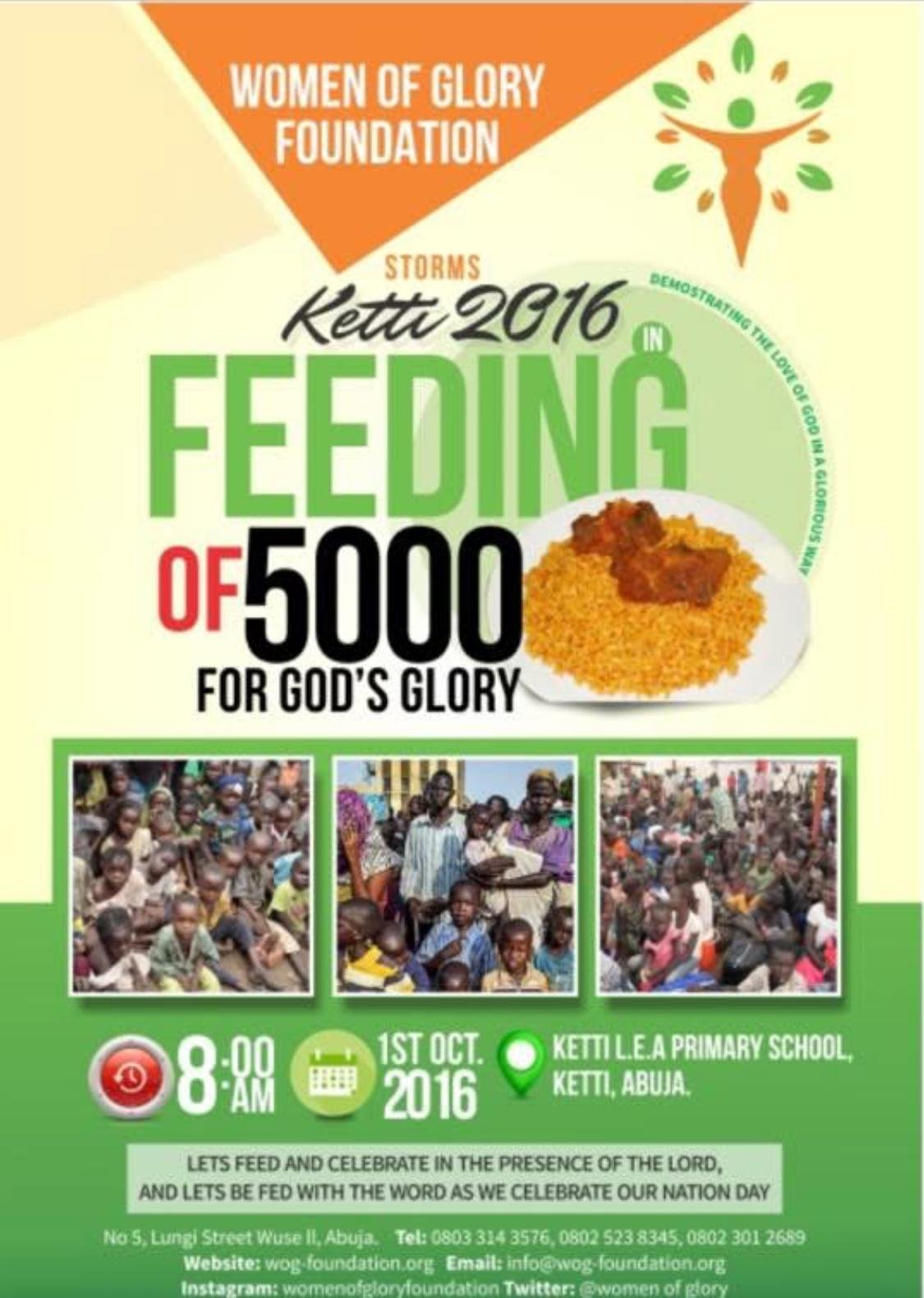 Feeding of 5000 for God's Glory - Women of Glory Foundation